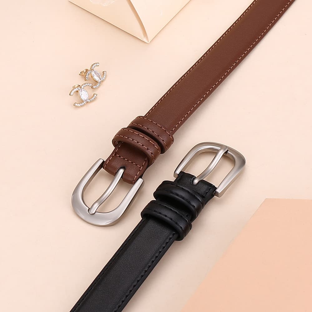 Belt, universal accessory, fashionable leather trousers, genuine leather, high-quality style, women's style 2