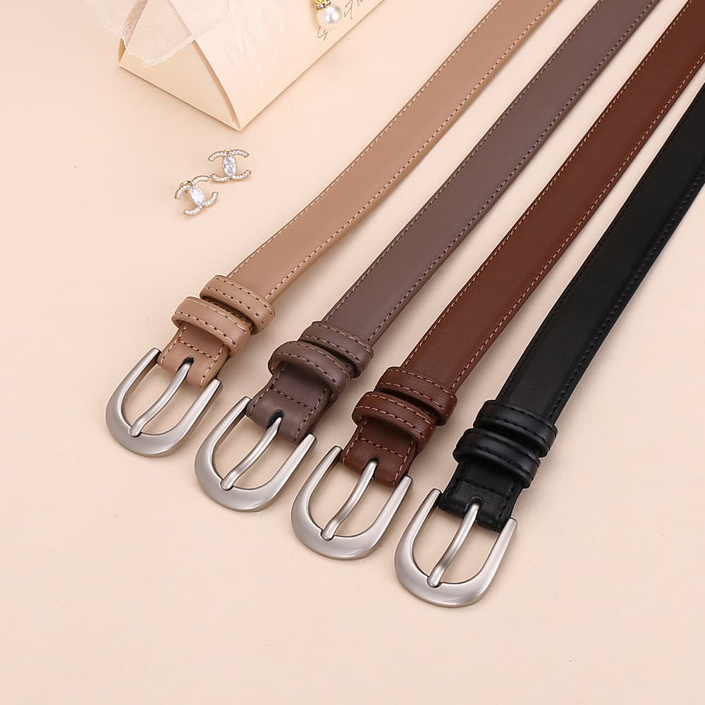 Belt, universal accessory, fashionable leather trousers, genuine leather, high-quality style, women's style 4