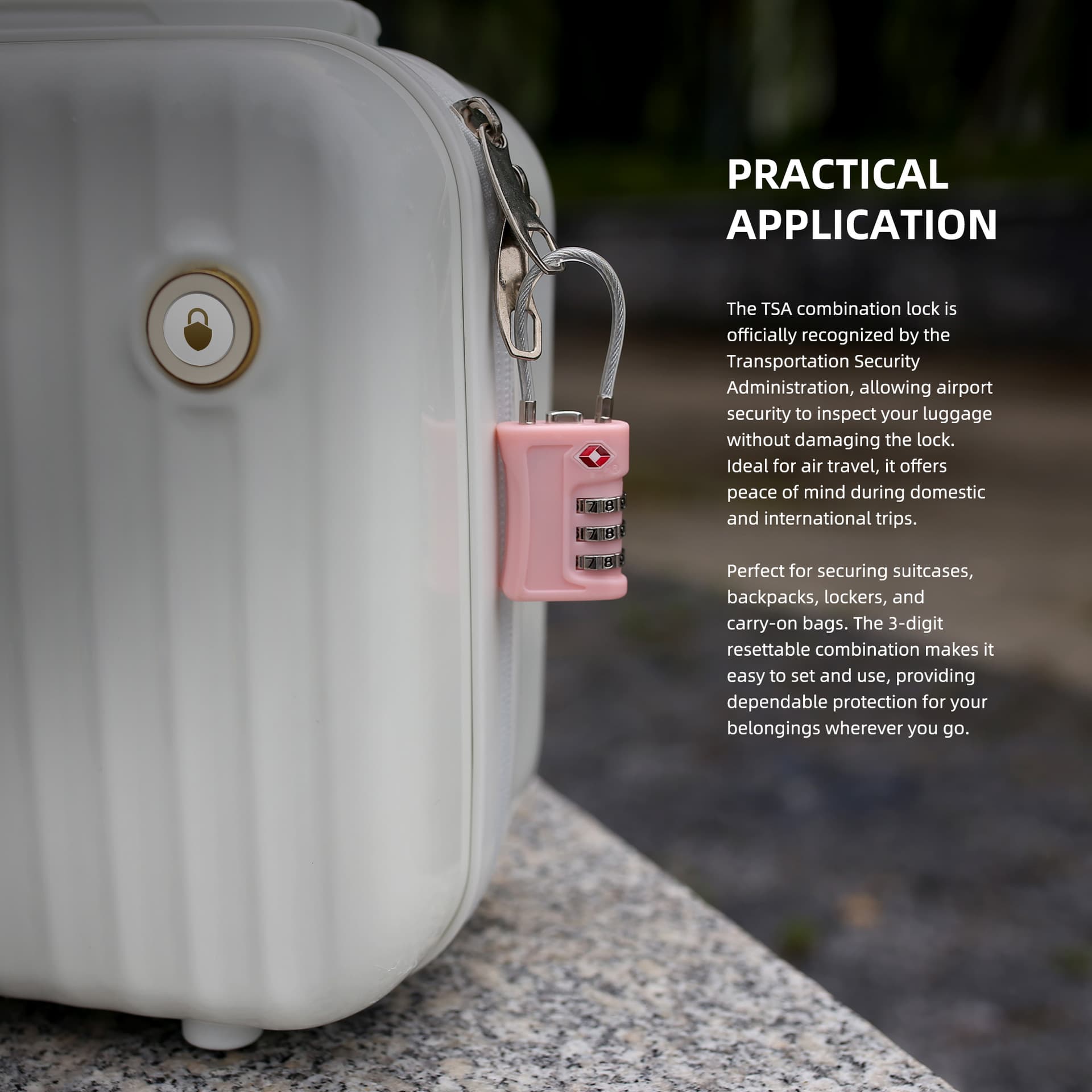Travel abroad TSA Customs Lock Gym Suitcase Customs Lock Password Lock Padlock Password Lock 2