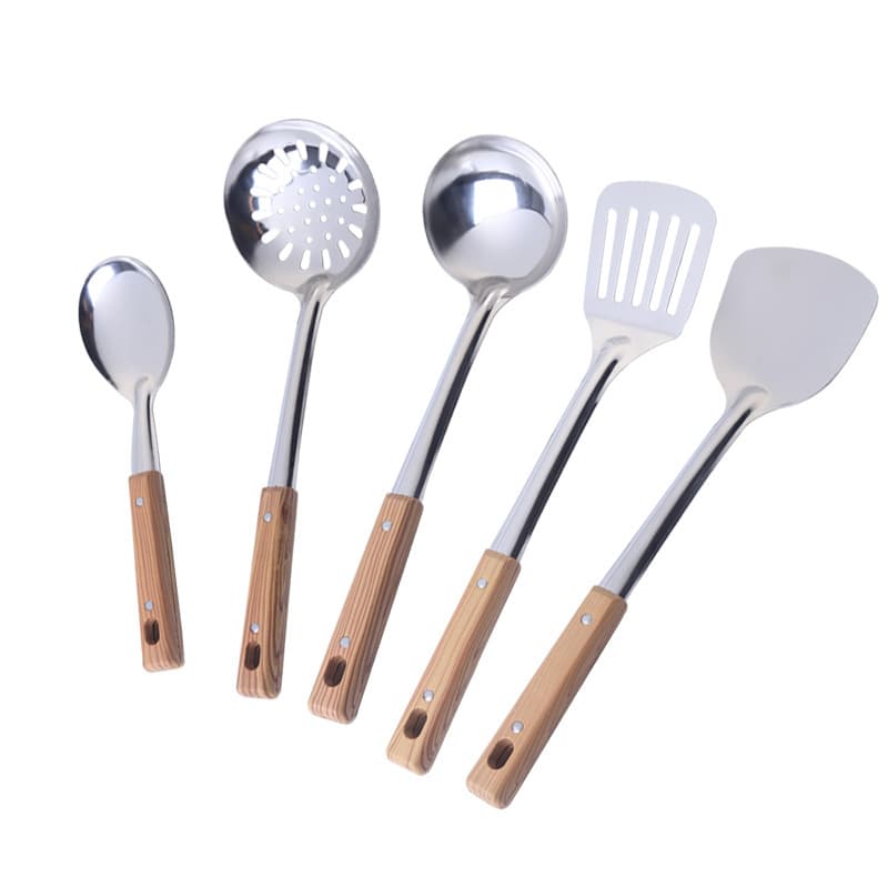(Wholesale), kitchenware, set, spoon for home use, shovel, anti-scald, full set 5