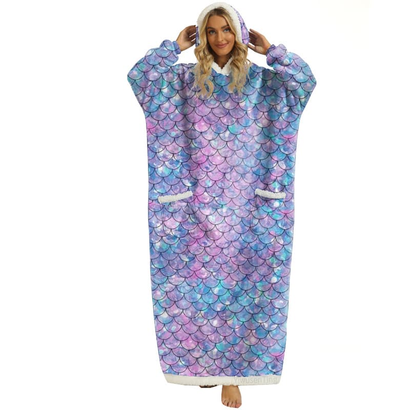 Winter 2024 lengthened and increased 150cm colorful big fish scales. 1