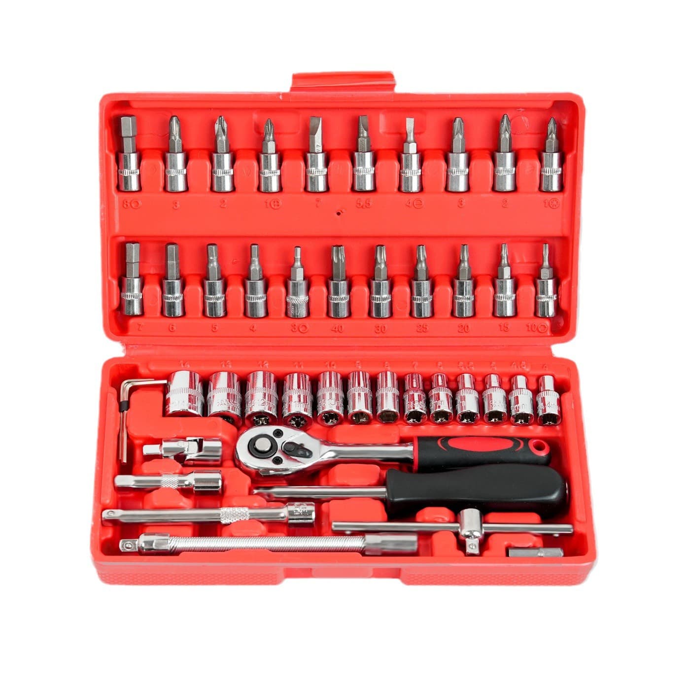 Electric car for repair, universal screwdriver, tools set, 46 pieces 5