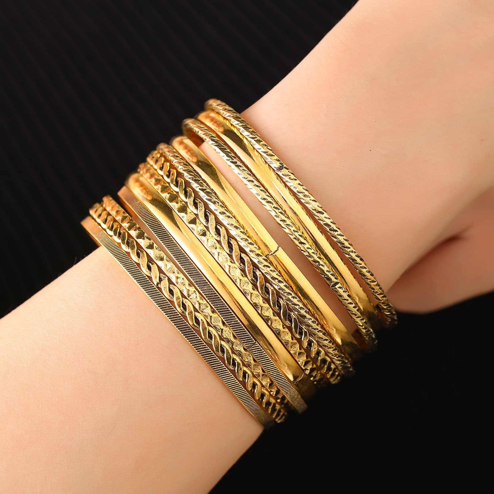 Golden bracelet, ethnic accessory, boho style, ethnic style, direct factory sales