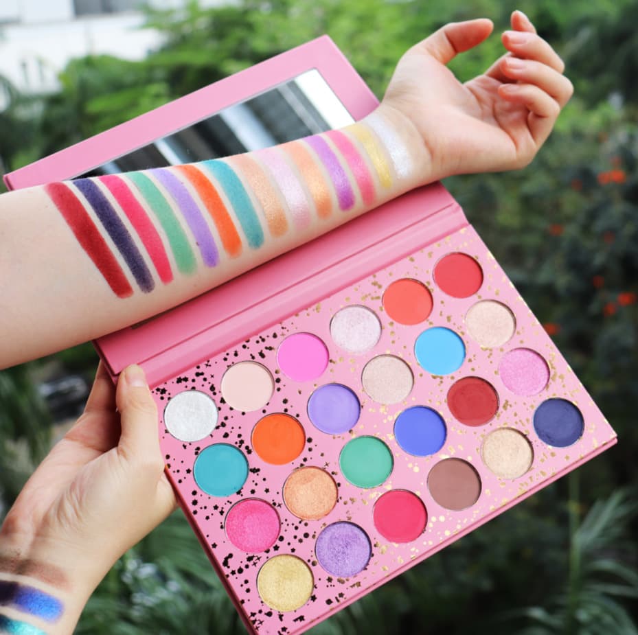(Cross-border trading), matte fuchsia eye shadow, (Physicals), 24 colors, with your logo imprint 1