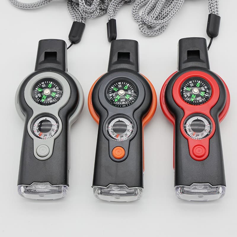 LED light compass new seven-in-one whistle outdoor survival whistle lifesaving whistle thermometer outfitter camping 4