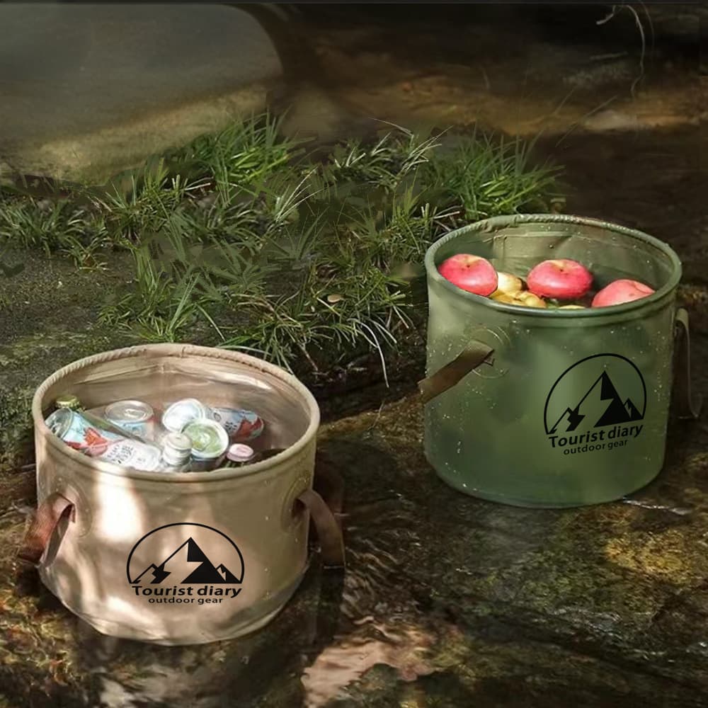 Handheld capacious bucket for traveling for laundry for camping 2