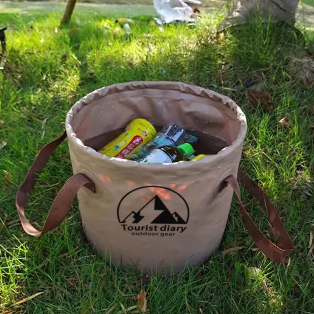 Handheld capacious bucket for traveling for laundry for camping 3