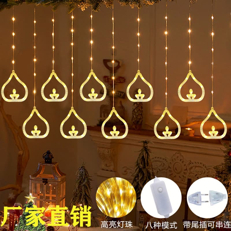 India Diwali LED Leather Thread Curtain Light Festival Decoration Atmosphere Moon Castle Light LED Decorative Light 1
