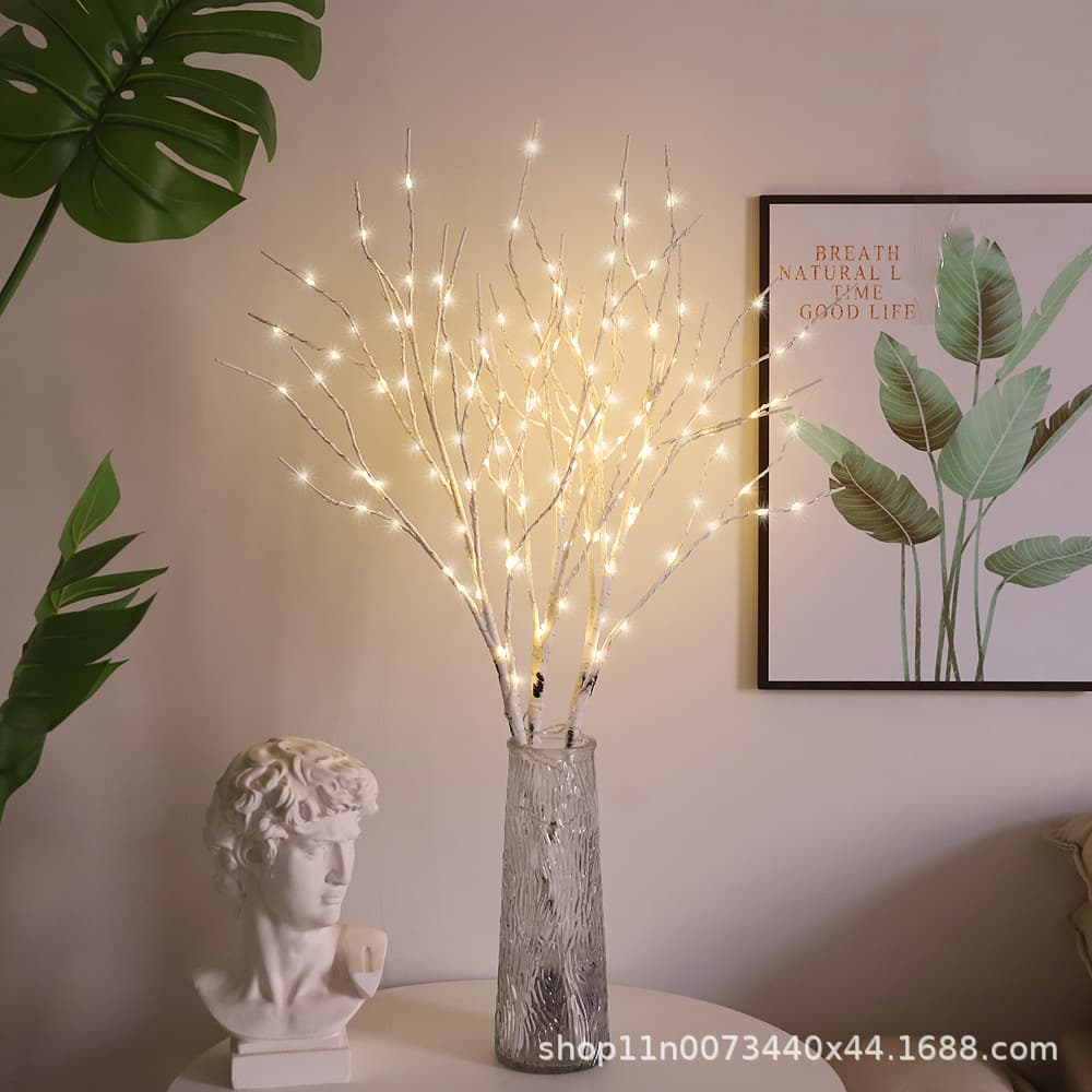 Simulation 50LED birch branch lights Home decoration creative glowing branch lights Christmas Halloween decoration lights 1