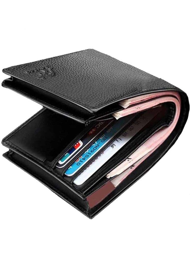 Kangaroo, leather men's wallet, short chain with zipper, card holder for driver's license, genuine leather 5