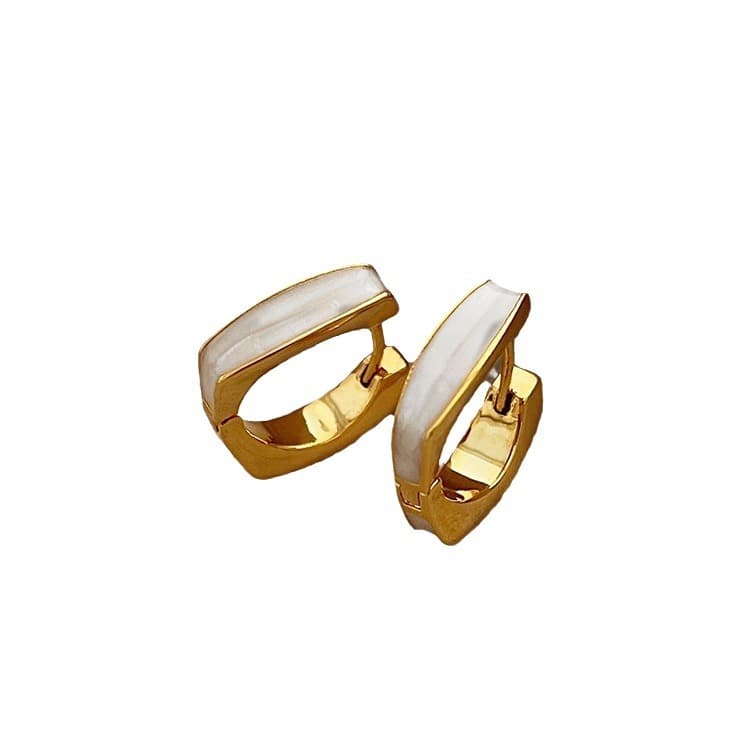 Square small geometric universal design earrings, trend of season 5
