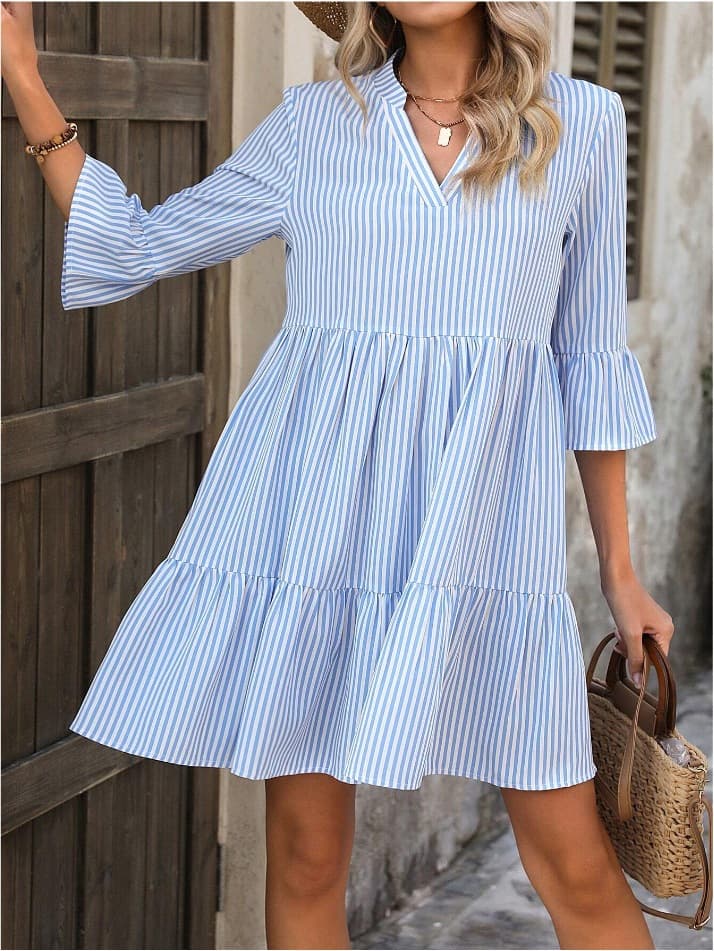 (Cross-border trading), dress, doll, European style, new collection, V-neckline, doll collar 4