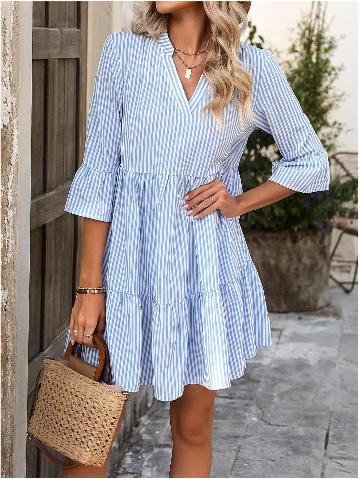 (Cross-border trading), dress, doll, European style, new collection, V-neckline, doll collar 5