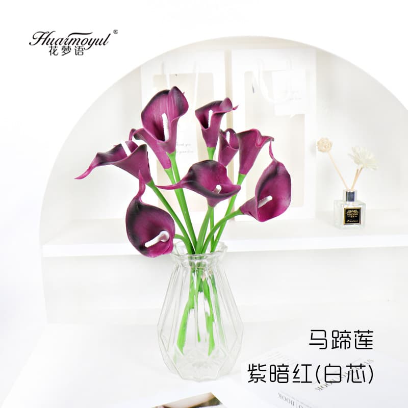 (Cross-border trading), polyurethane small realistic calla lilies, flower arrangements, wedding flowers, photo shoot props 2