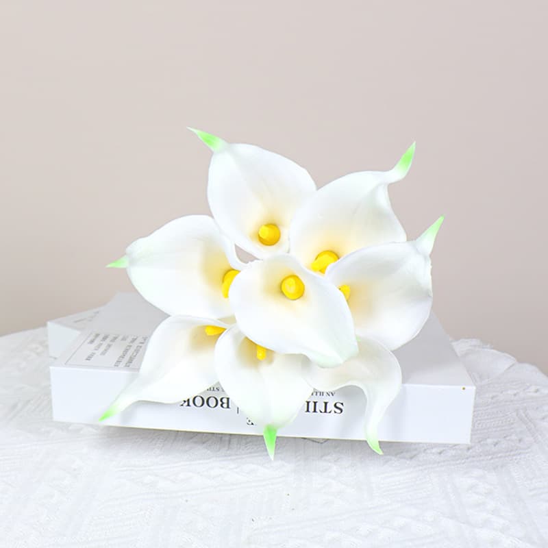 (Cross-border trading), polyurethane small realistic calla lilies, flower arrangements, wedding flowers, photo shoot props 4