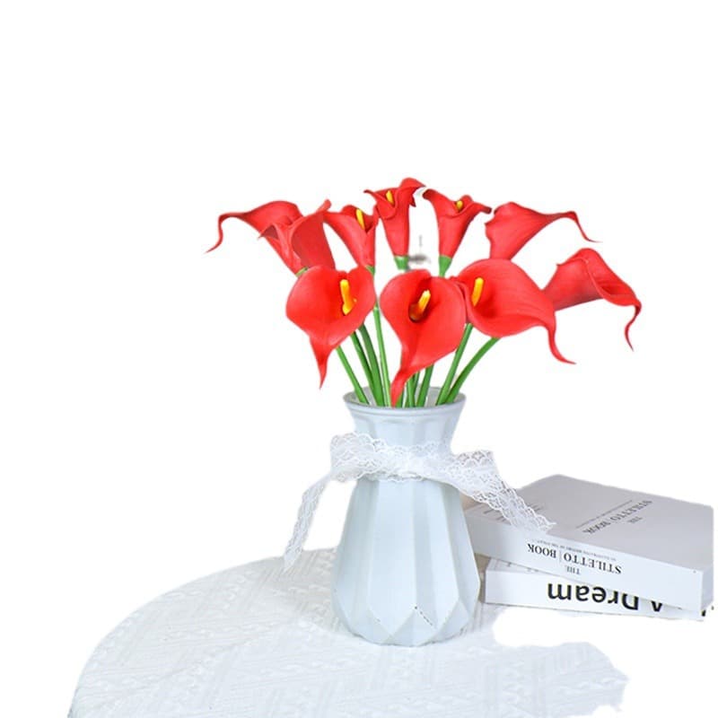 (Cross-border trading), polyurethane small realistic calla lilies, flower arrangements, wedding flowers, photo shoot props 5