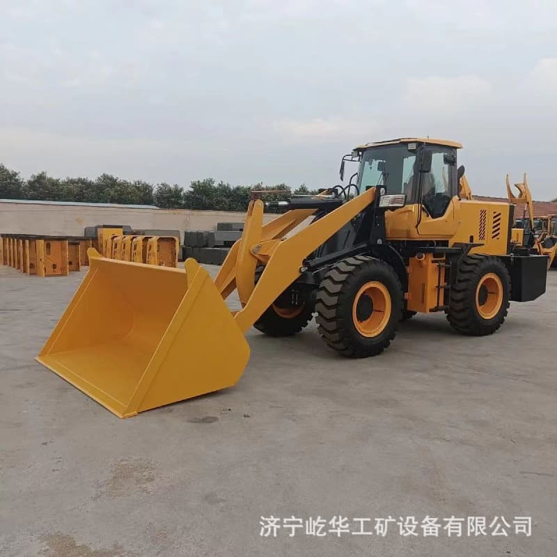 Manufacturer supplies small forklift loader, four-wheel drive project, small construction site breeding household bulldozer 4