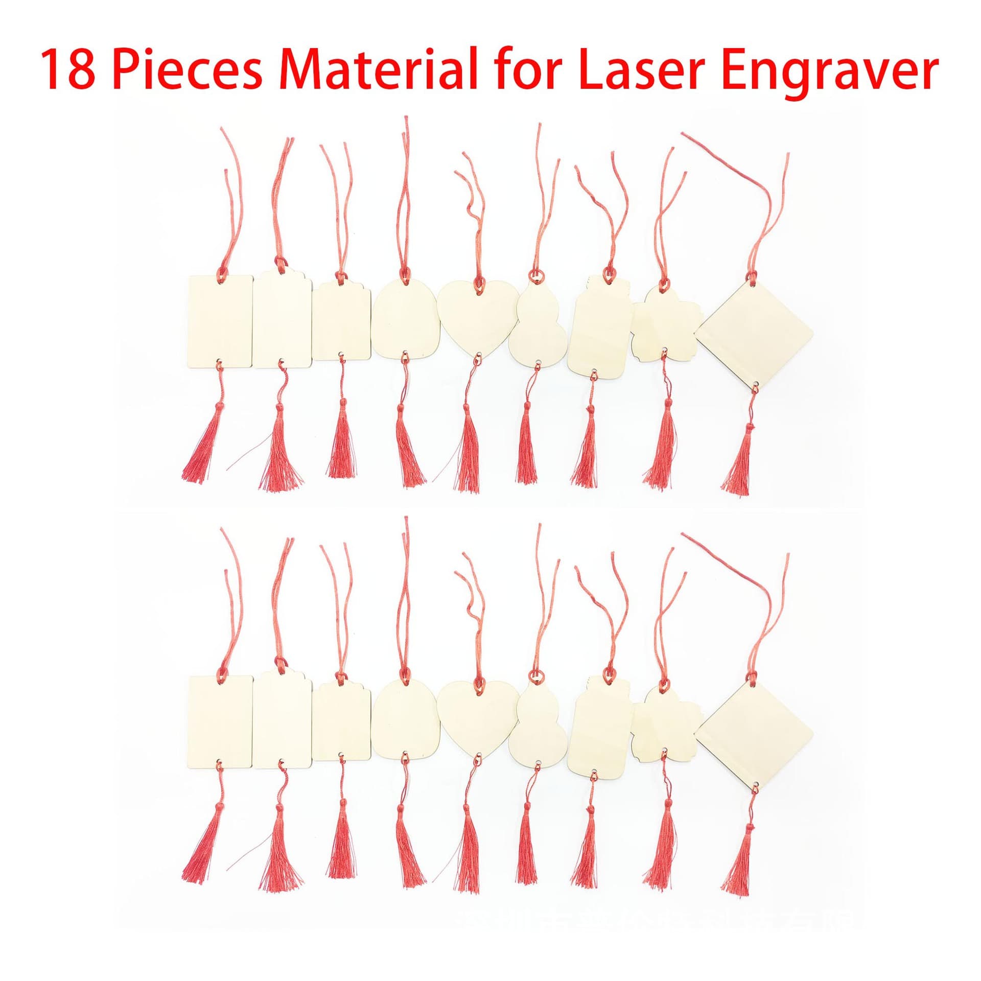 [18 Pieces Wood Decoration, Material for Laser Engraver DIY] 1