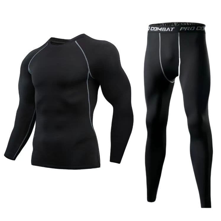 Set for gym, men's elastic sports quick dry overall for training, tight, for running 3