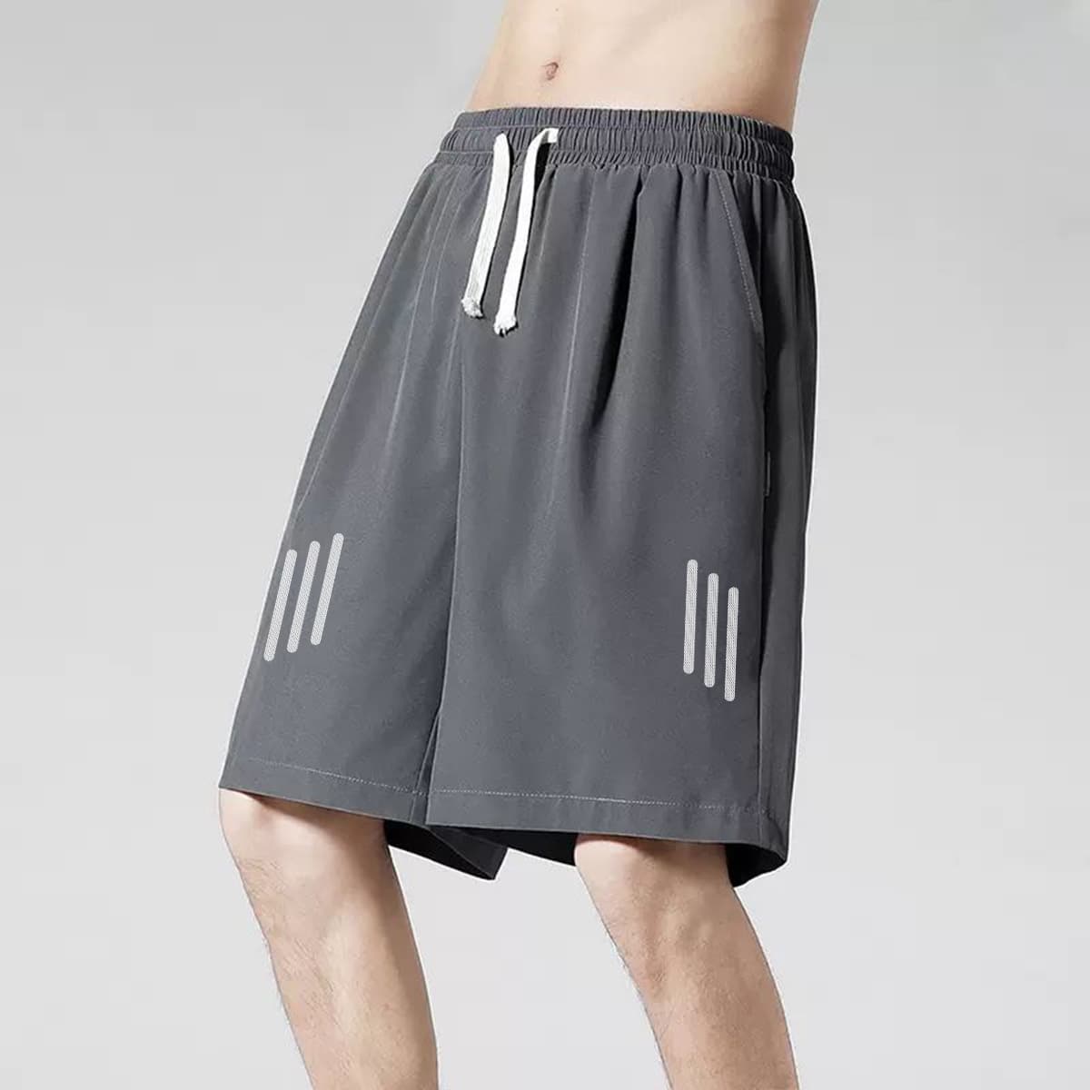 Men's silk quick dry summer thin sports shorts, trousers for leisure, Collection Year 2024, suitable for outdoor wear, for running 4