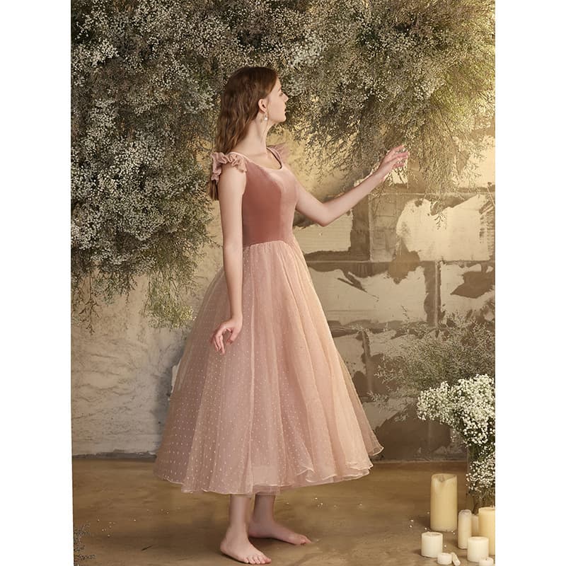 Fuchsia evening dress for students, 2025 years, Birthday gift, graduation party 4