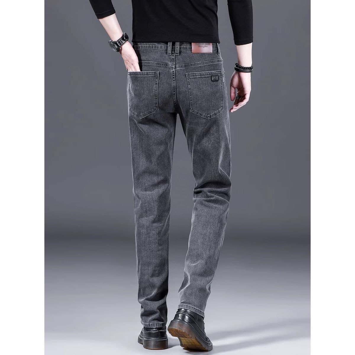Elite fashionable trend spring summer jeans, trousers, 2024 years, loose straight fit 4