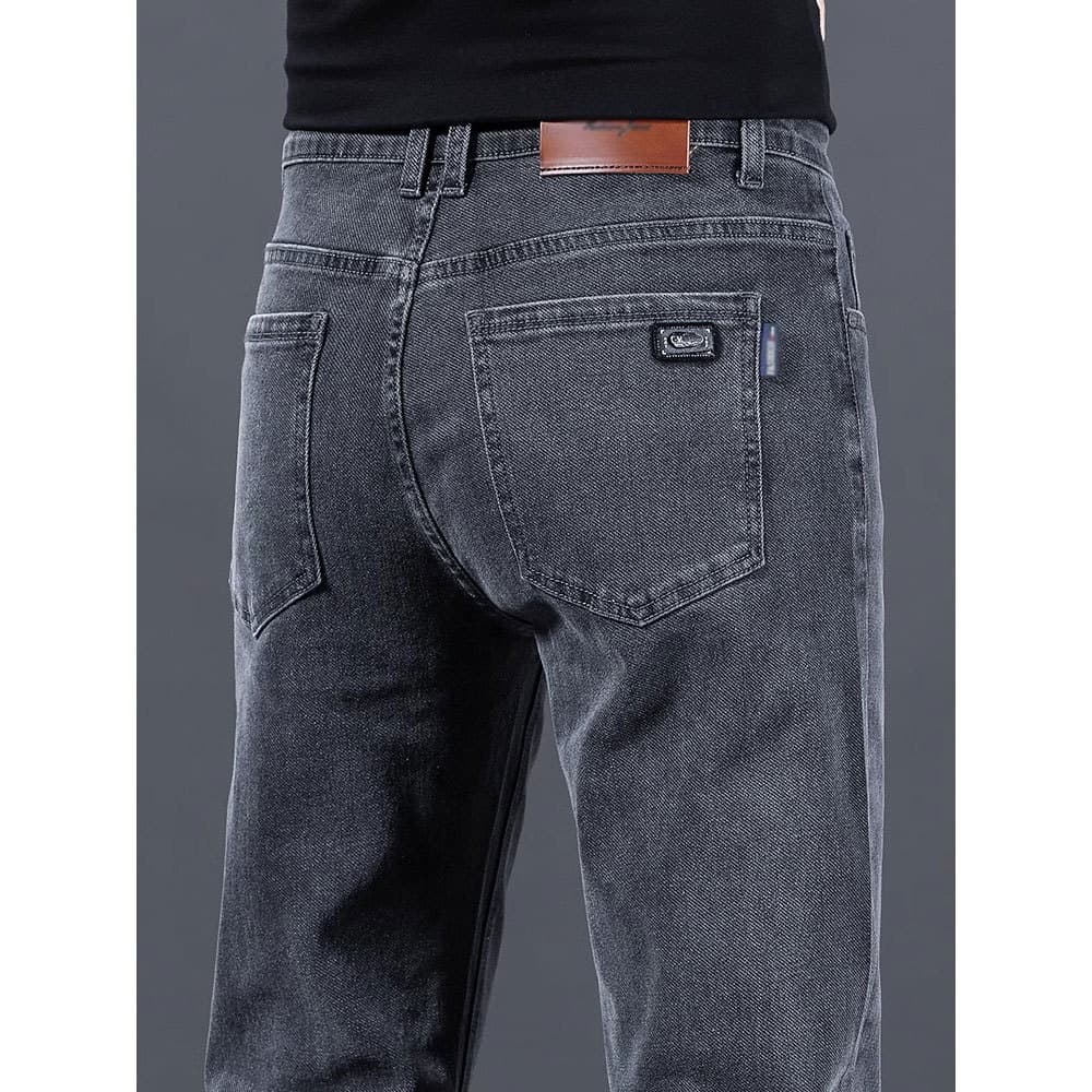 Elite fashionable trend spring summer jeans, trousers, 2024 years, loose straight fit 1