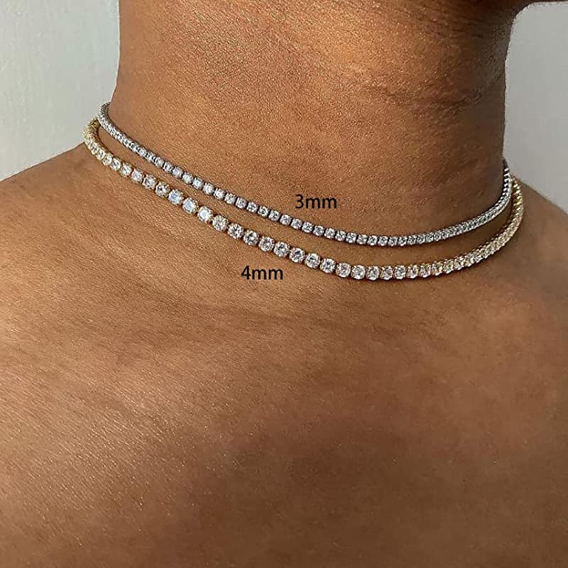 Elegant necklace for bride, chain for key bag , diamond encrusted 3