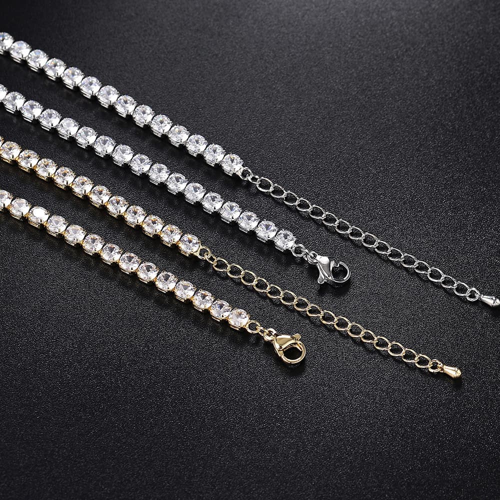 Elegant necklace for bride, chain for key bag , diamond encrusted 4