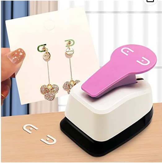 Earrings, hole puncher for adults, necklace, storage system, (Physicals), DIY 1