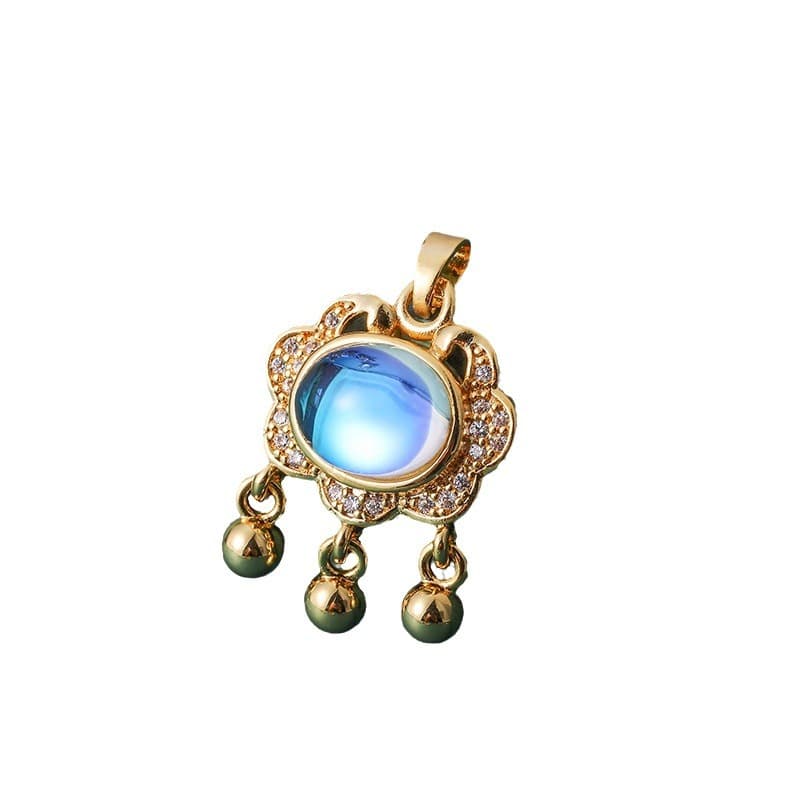 Fashionable pendant with zircon, necklace, universal copper accessory, micro incrustation, light luxury style 5