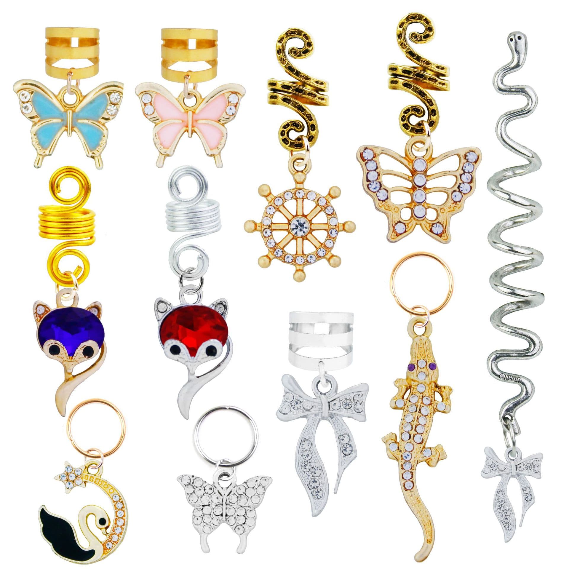 Pendant, multicoloured diamond hair accessory, style 1