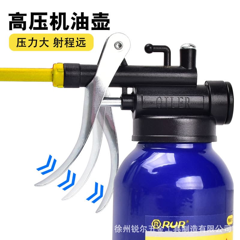 Factory high -pressure machine oil pot oil gun home drip pot manual tuber cannon long mouth transparent lubricating oil injection device 4