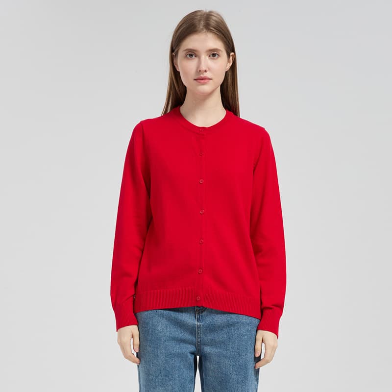 Cardigan, knitted cotton sweater, thin jacket with a round collar 2