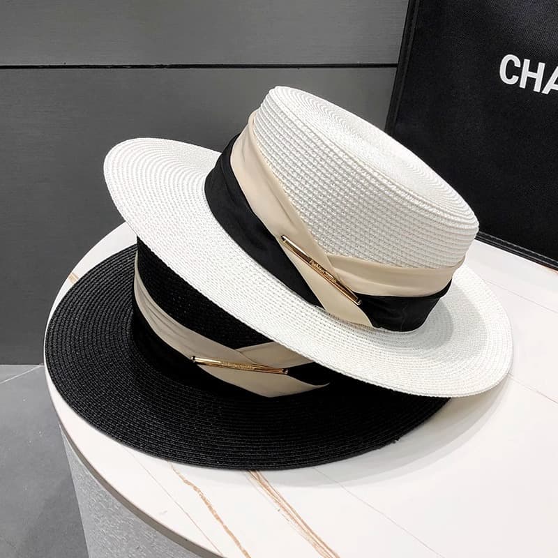 Summer beach straw hat solar-powered, french style, beach style, sun protection 2