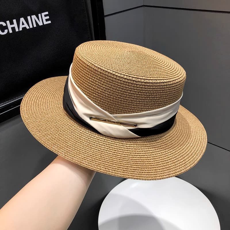 Summer beach straw hat solar-powered, french style, beach style, sun protection 3
