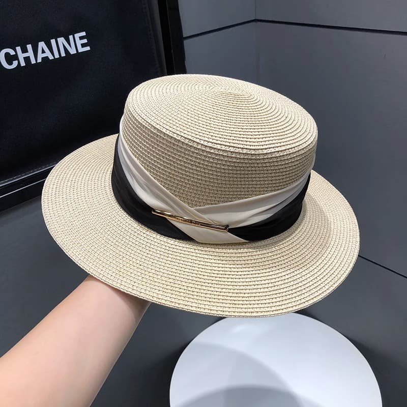Summer beach straw hat solar-powered, french style, beach style, sun protection 4