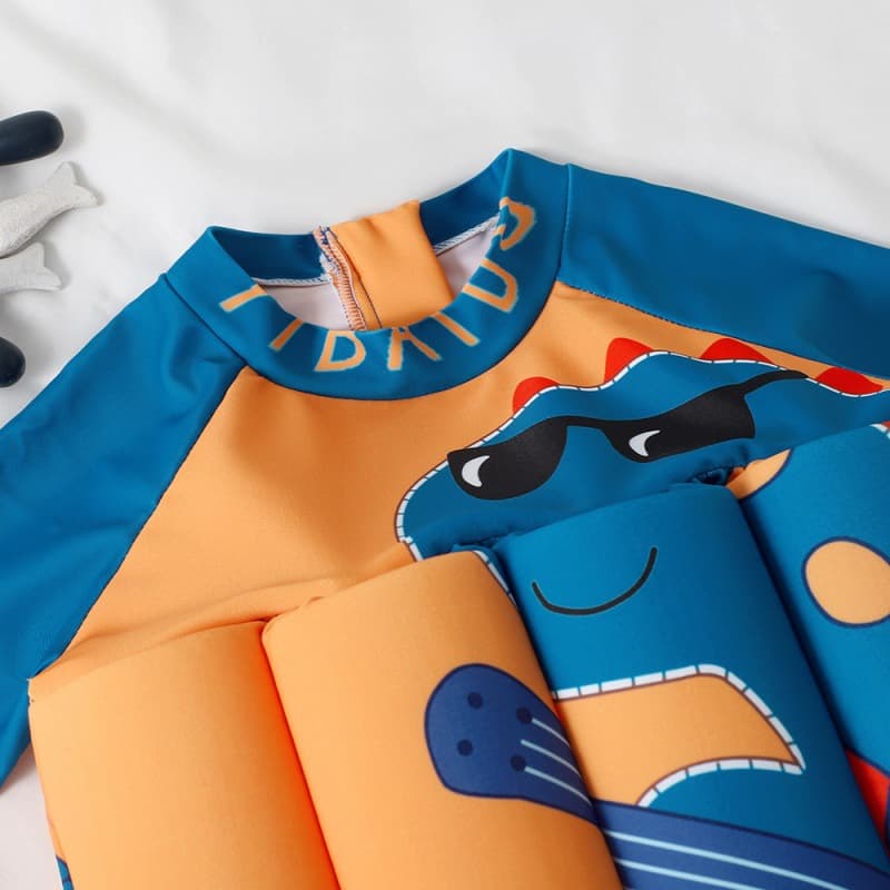Children's swimwear for boys, cartoon bodysuit for early age, vest 4