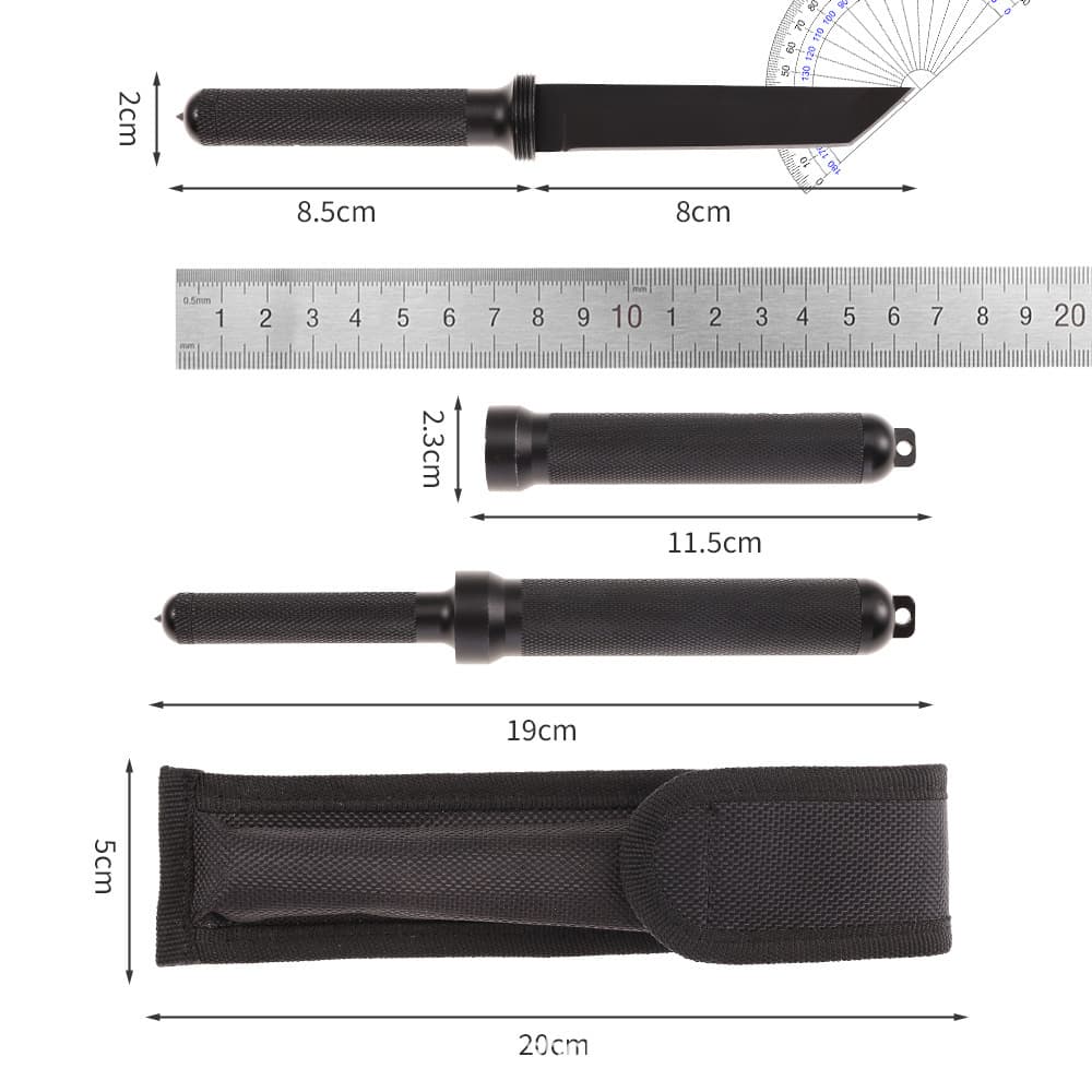 Outdoor wild camp straight knife camper -defense car magnesium rod tungsten steel broken window guide 3