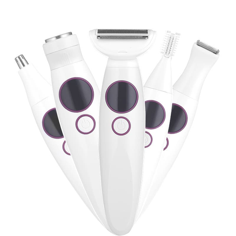 Cross-border multifunctional 5-in-1 women's shaver full body waterproof hair removal device type-C charging hair removal device with digital display 4