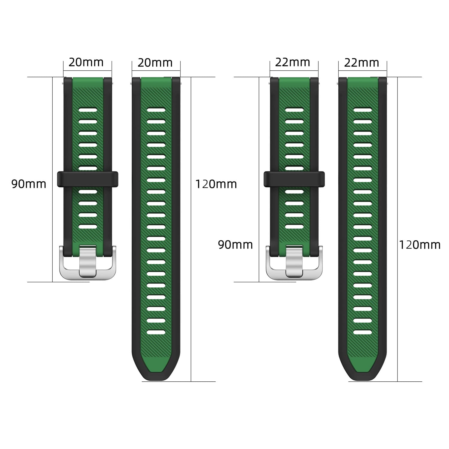 Two-color silicone watch strap 4