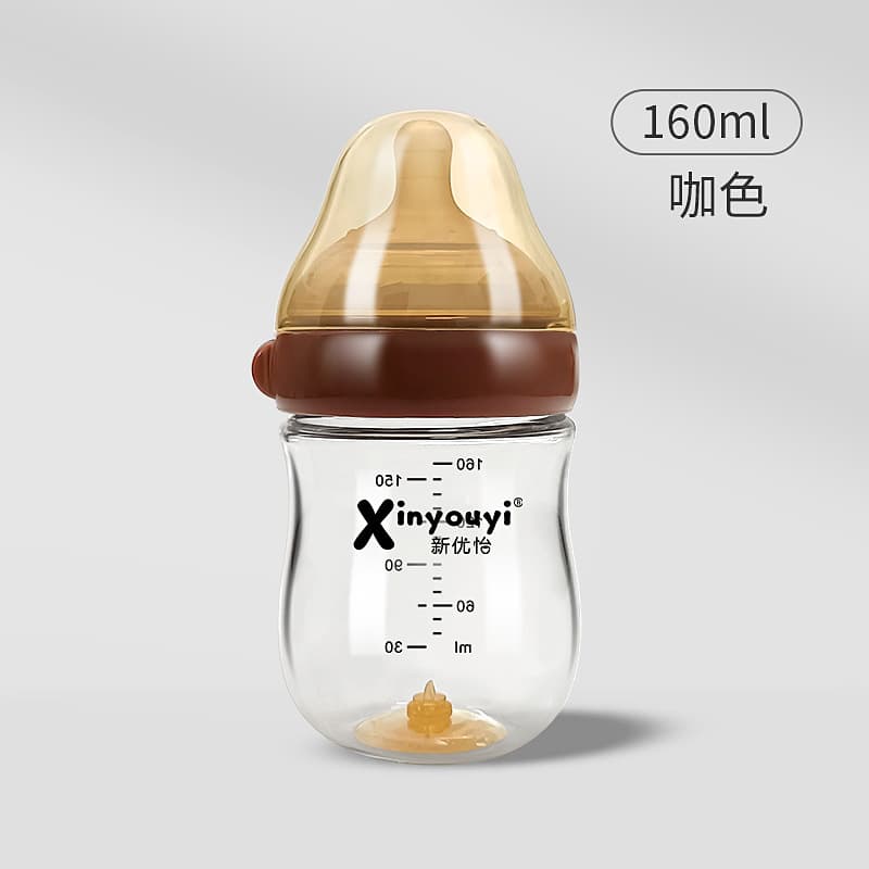 Cooled feeding bottle, disposable glass anti-colic pacifier for new born for mother and baby, set 2