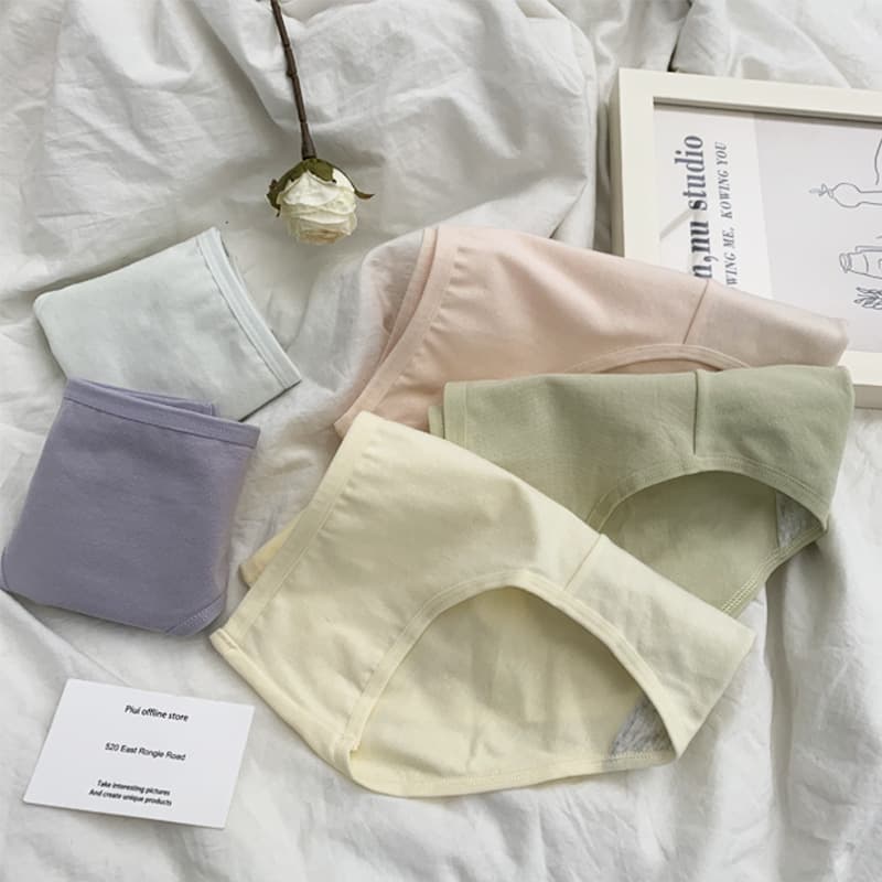 Genuine solid color pants, cotton breathable trousers, hip-accented 3