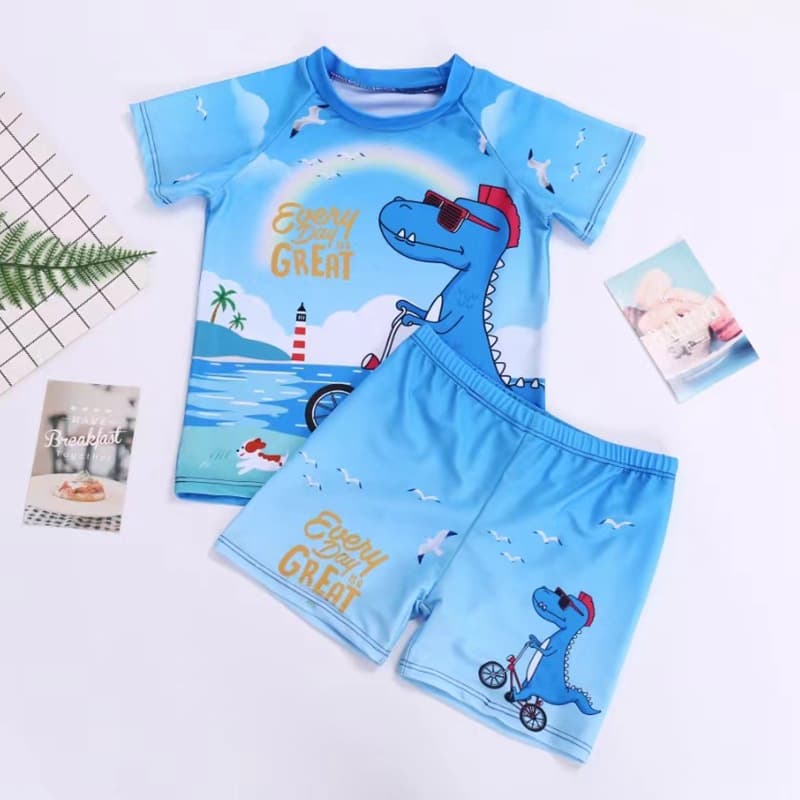 Children's split cartoon swimwear for boys and girls for swimming, for teenagers 3