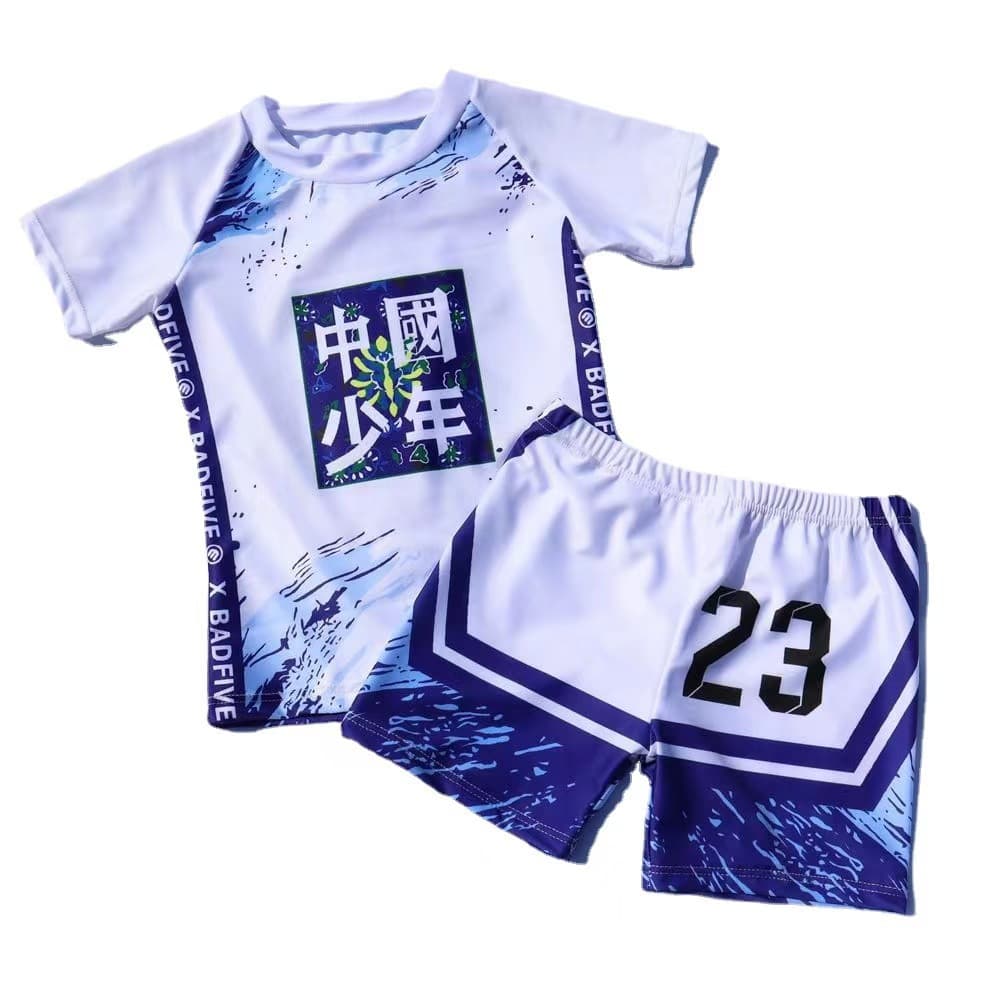 Children's split cartoon swimwear for boys and girls for swimming, for teenagers 4
