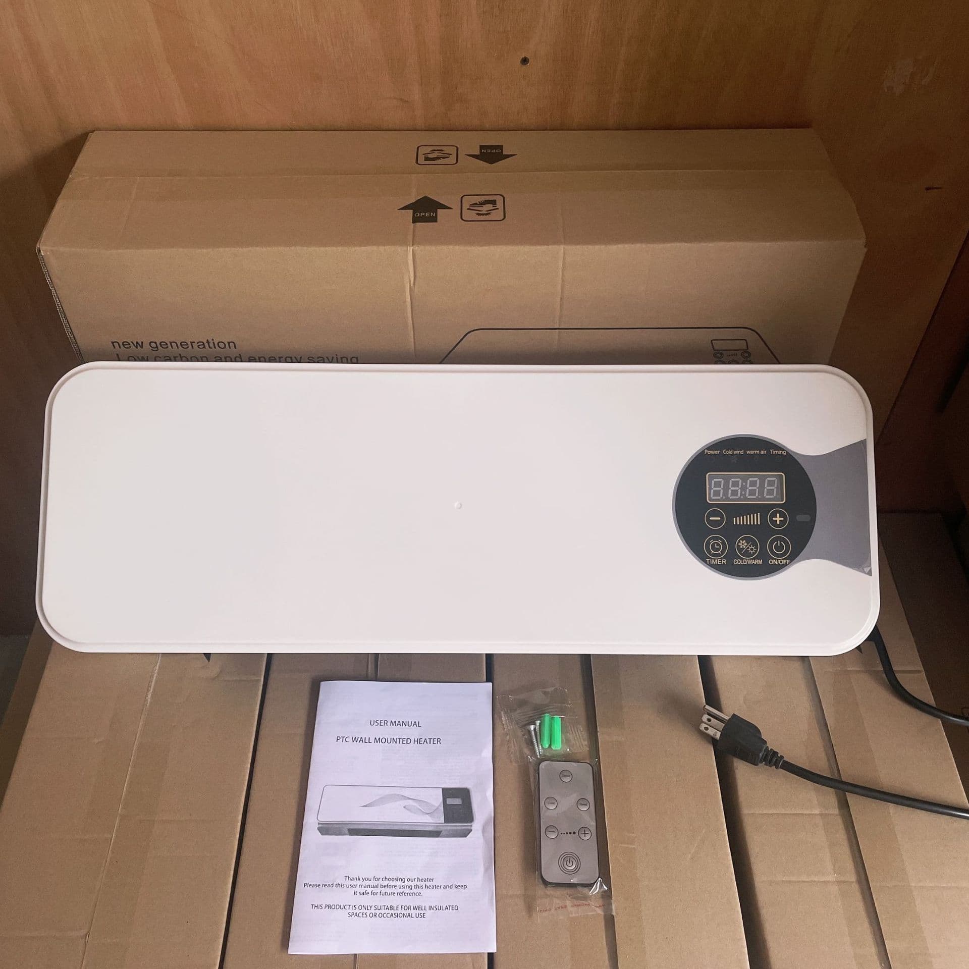 Cross -border export warm and cold dual -use heater Household small electric fan heater wall -hung source factory wholesale 2