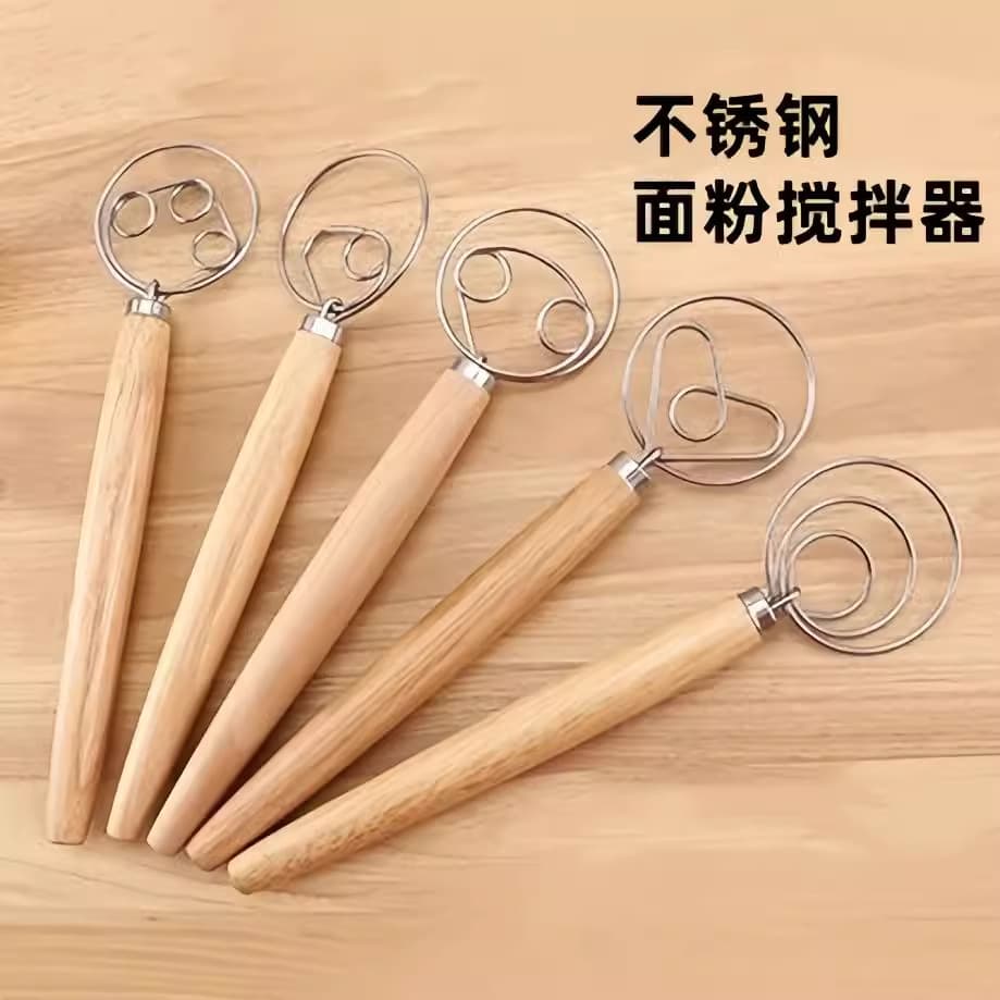 Spot new egg beater powder pouring dough dual -circle single -circle mixing stick 13 -inch oak mixer 2