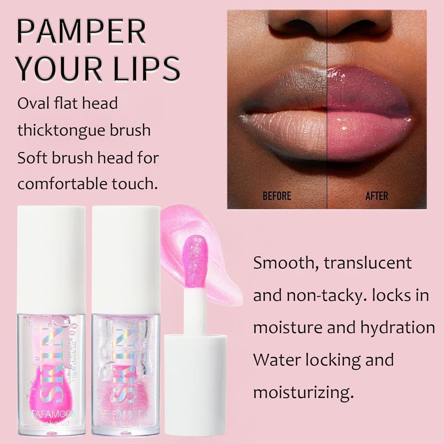 (Cross-border trading), lip gloss, lip balm, set, plump lips effect, intense hydration 3