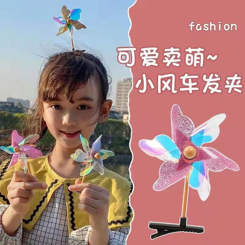 Creative rotating windmill toy, children's cute hairgrip, hair accessory, Birthday gift 2