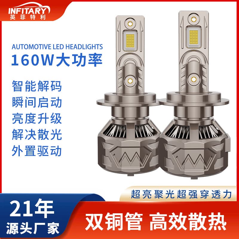 Copper LED modified super bright headlights, bulb 1